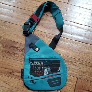 Star Wars Cassian Andor Teal and Gray Crossbody Sling Bag